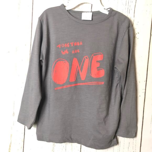 Zara Baby Long Sleeve Graphic Tee Sz 3-4 - Picture 1 of 6